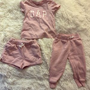 Gap  shirt, joggers, and short set